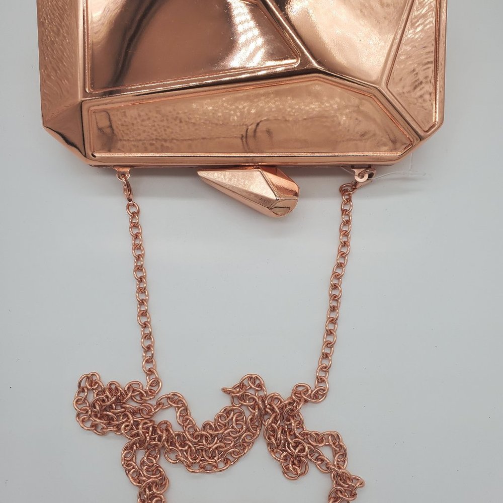 Rose Gold Jewel-Cut Clutch